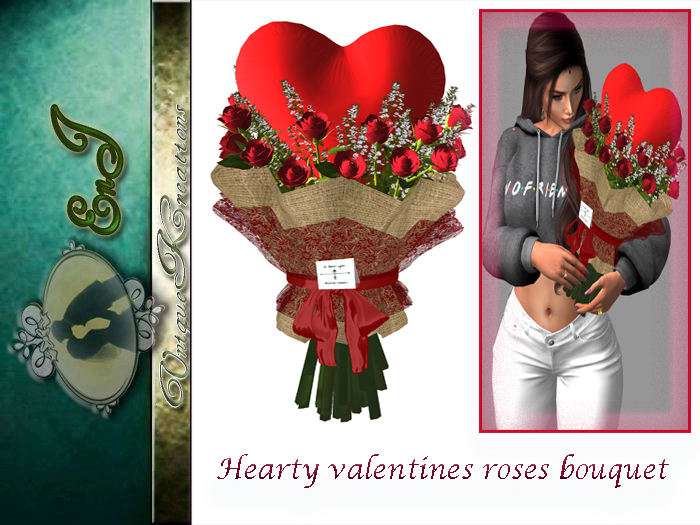 Hearty  valentines  roses bouquet