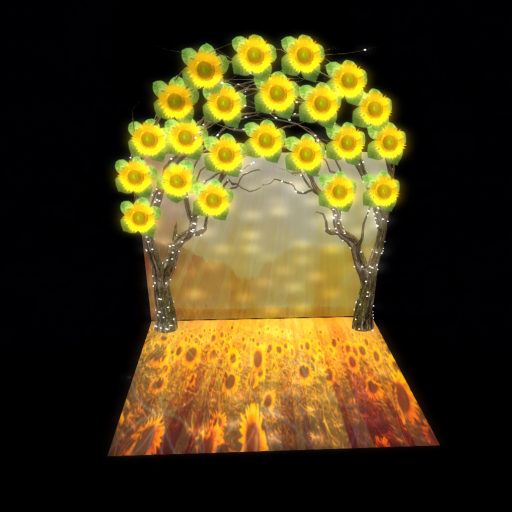 Summer Special Display Panel Sunflowers Yellow Boxed