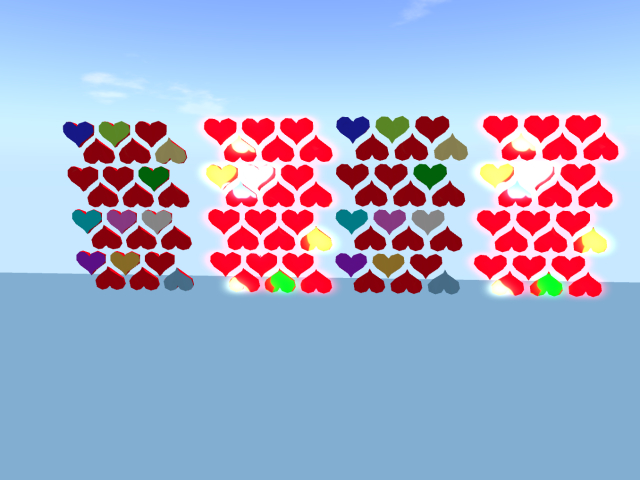 Colored Hearts - Decorative panels