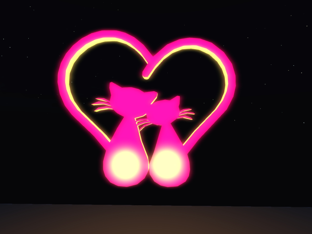 Cats with Heart - wall/desktop lamp
