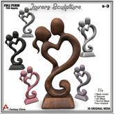 Full Perm Valentine - Lovers Sculpture S-3