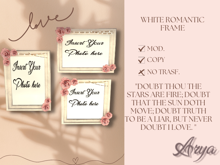 [ARYA] White Romantic Frame ♥