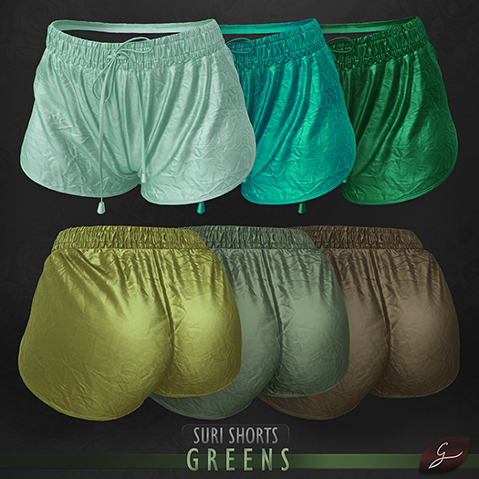 Gulabi [Suri] Shorts - Greens