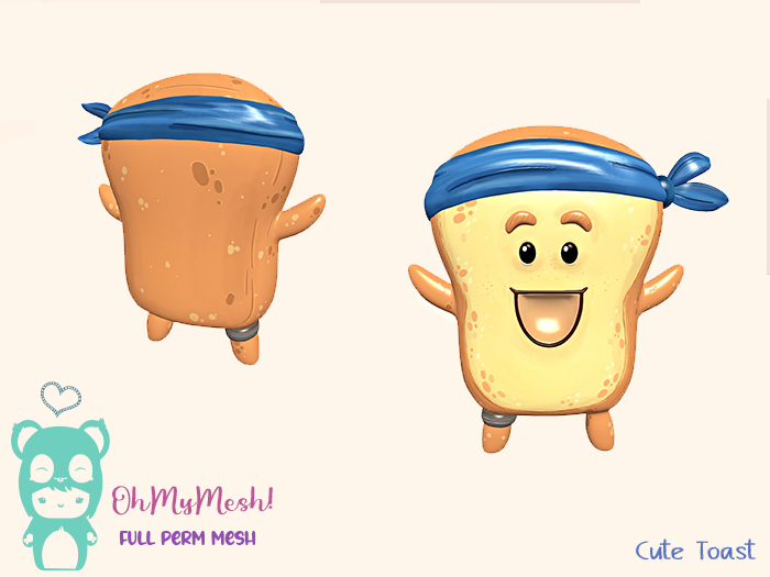 OhMyMesh! Cute Toast - Full Perm Mesh
