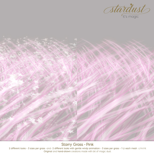 Stardust - Starry Grass - Pink