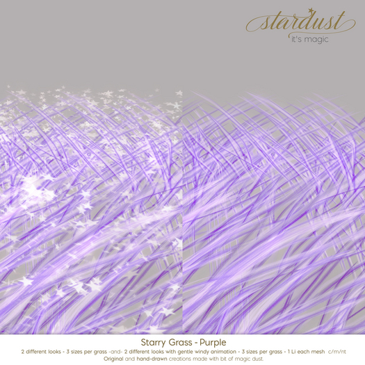 Stardust - Starry Grass - Purple