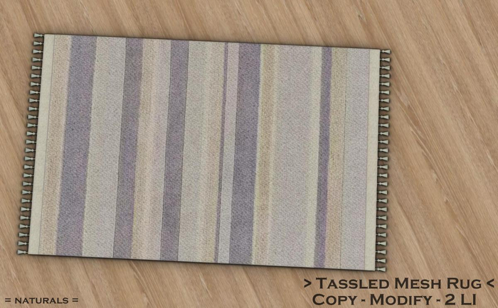|| When I'm Bored || Tassled Mesh Rug || 2 LI ||  Naturals