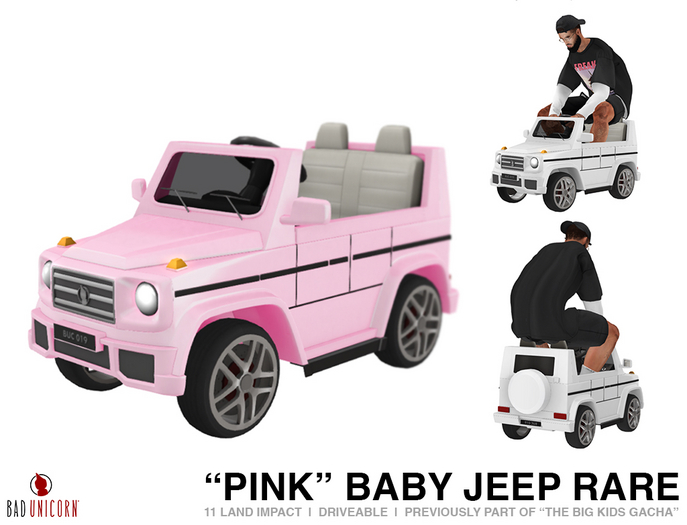 (Pink) Baby Jeep RARE (Drivable)