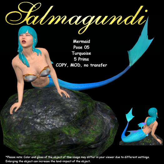Mermaid - Pose05 - Turquoise