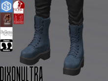 [DIXONULTRA] Xander Leather Boots BLUE