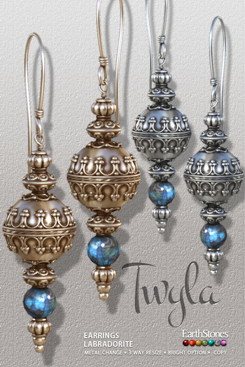 EarthStones Twyla Earrings ~ Labradorite
