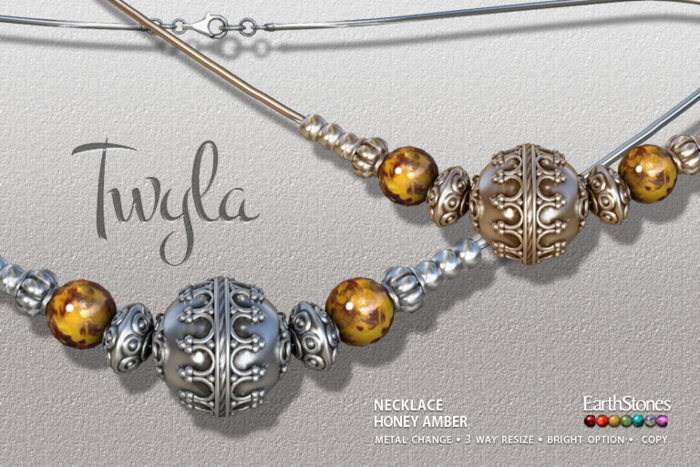 EarthStones Twyla Necklace ~ Honey Amber
