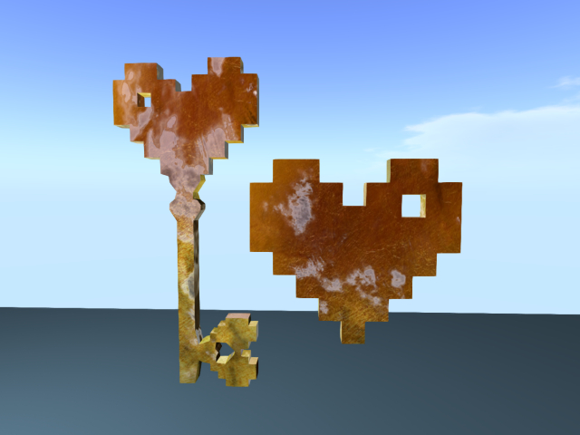 Pixel Heart + Key - FULL PERM