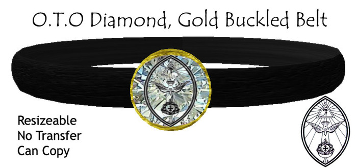 O.T.O.   (Diamond) - Gold Buckle - Black Belt (resize) Box