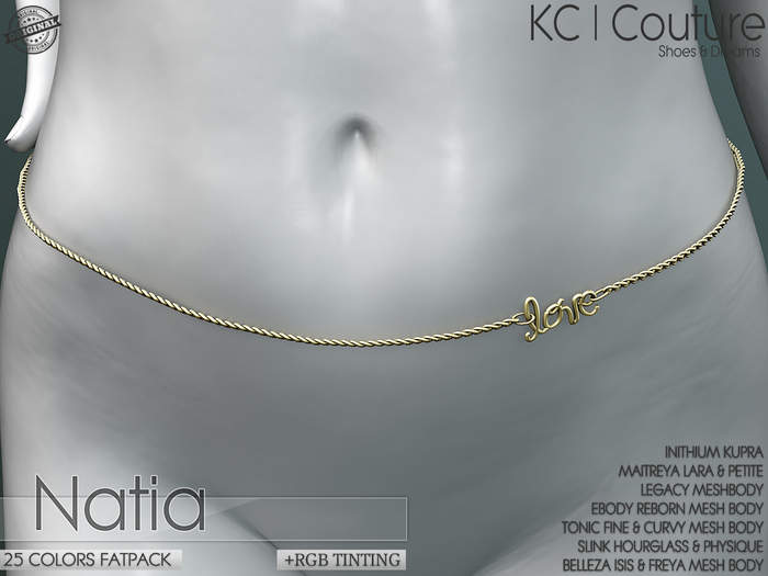 -KC- NATIA WAIST CHAIN / 25 COLORS FATPACK