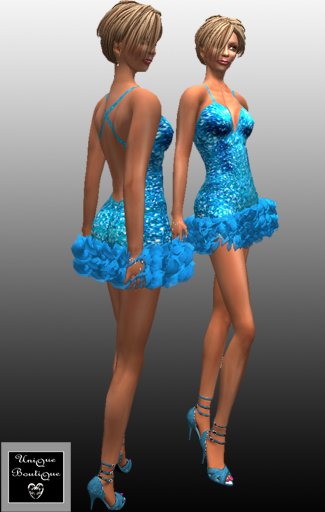 *UniQue*  Baby Blue Frilly