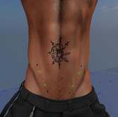 Tribal Sun and Moon Belly Tattoo