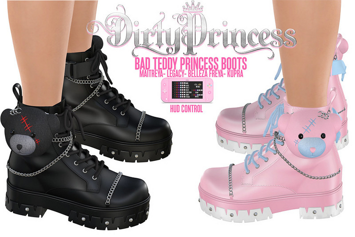 DIRTY PRINCESS- Bad Teddy Princess Boots w/Hud