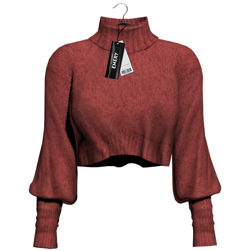 Emery Beatriz Cropped Sweater Red