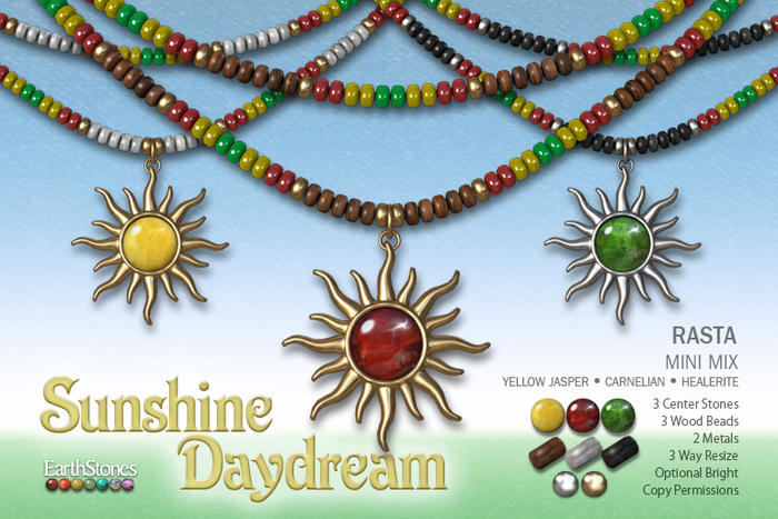 EarthStones Sunshine Daydream Necklace ~ Rasta