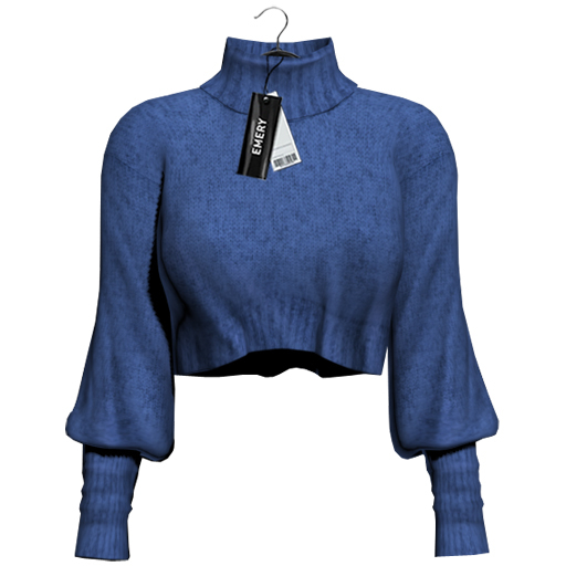 Emery Beatriz Cropped Sweater Blue