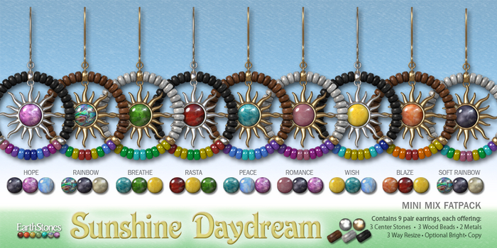 EarthStones Sunshine Daydream Earrings ~ Fatpack
