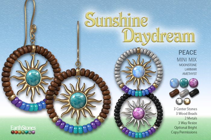EarthStones Sunshine Daydream Earrings ~ Peace