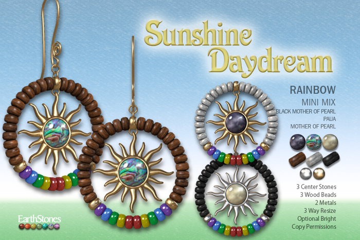 EarthStones Sunshine Daydream Earrings ~ Rainbow