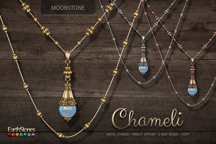 EarthStones Chameli Necklace ~ Moonstone