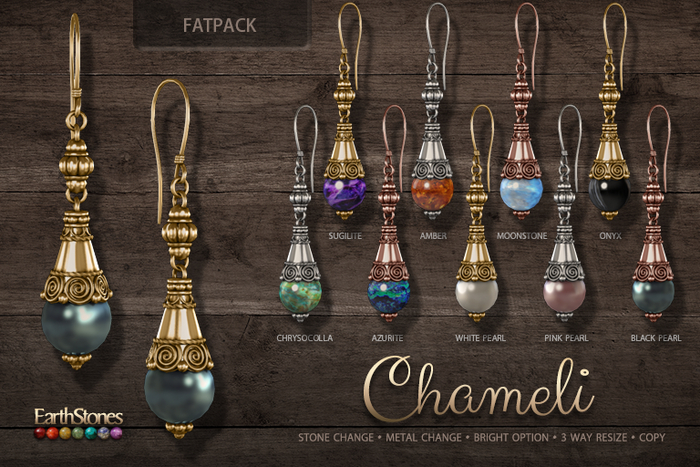 EarthStones Chameli Earrings ~ Fatpack
