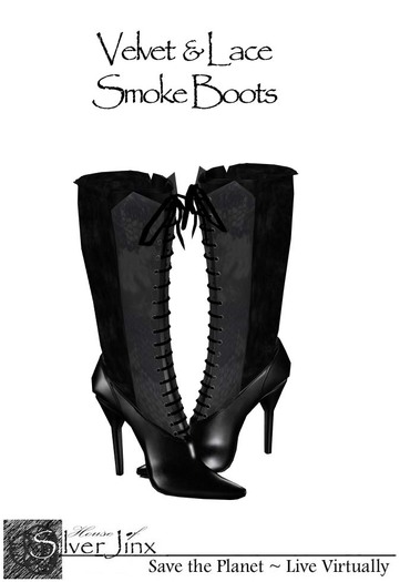 Velvet & Lace Smoke Boots