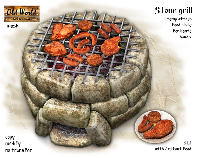 Rustic stone grill v1 - Old World 