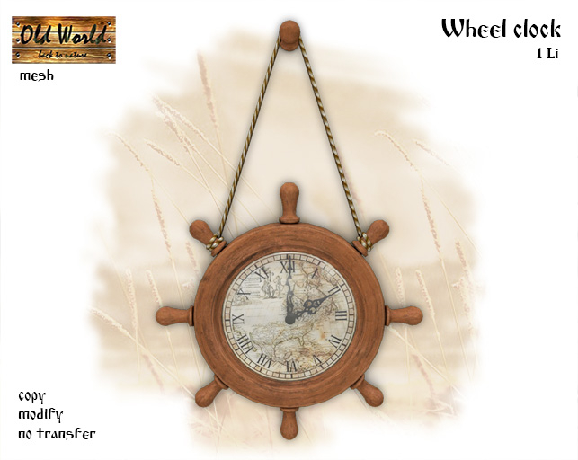 Wheel clock - Old World - Medieval / Rustic decorations