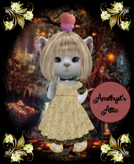 AA-Gold Dress with Trim and Extras-Dinkies