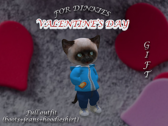 &MeoW& for DINKIES Full Outfit "V-day" (blue)