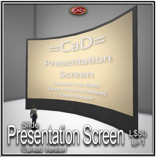 =CaD= Slide Presentation Screen - Curved