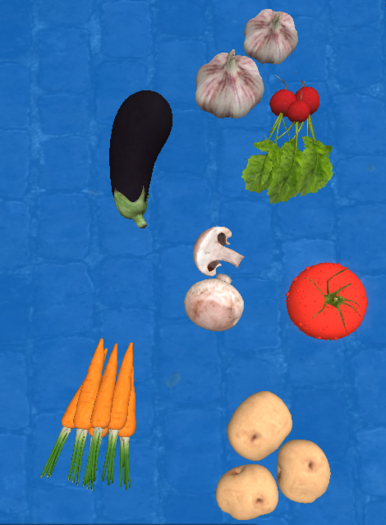 Realistic Mesh vegetables