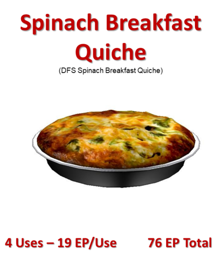 DFS Spinach Breakfast Quiche (DFS Texture Only)