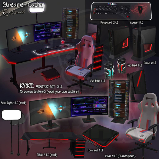 Rassuel- Streamer Gacha - Microphone  Red