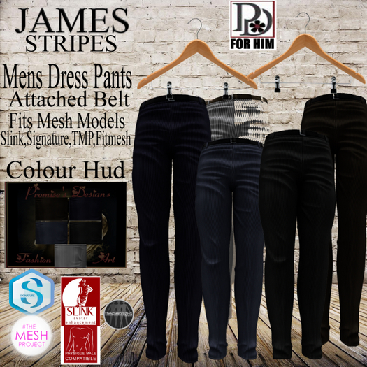 !PD-James Pants-Striped With Hud