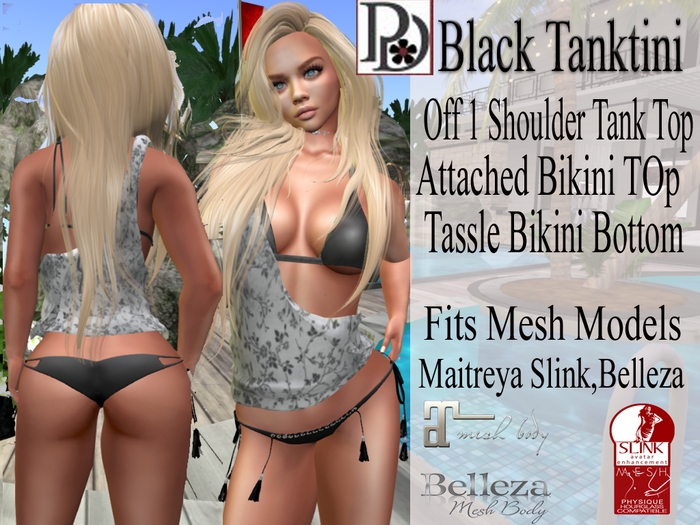 !PD-Black Tanktini Set
