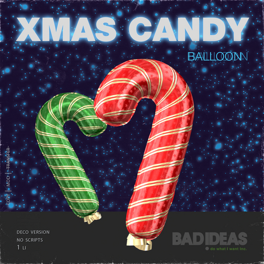 ' BAD IDEAS ' Xmas Candy Balloon