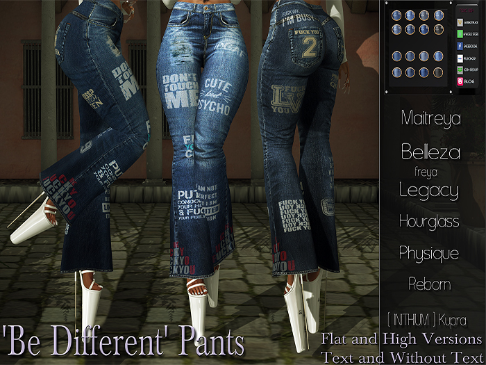 [TOXIC BISH] 'Be Different' Pants @ HUD