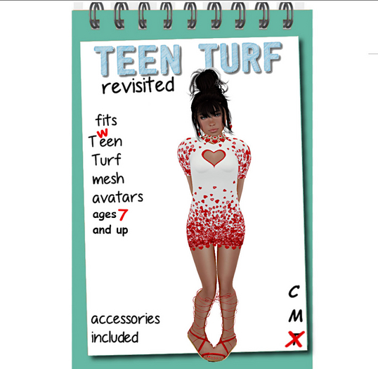 Teen Turf Hearts RIsing Dress