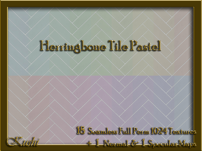 Herringbone Tile Pastel Seamless Texture Set