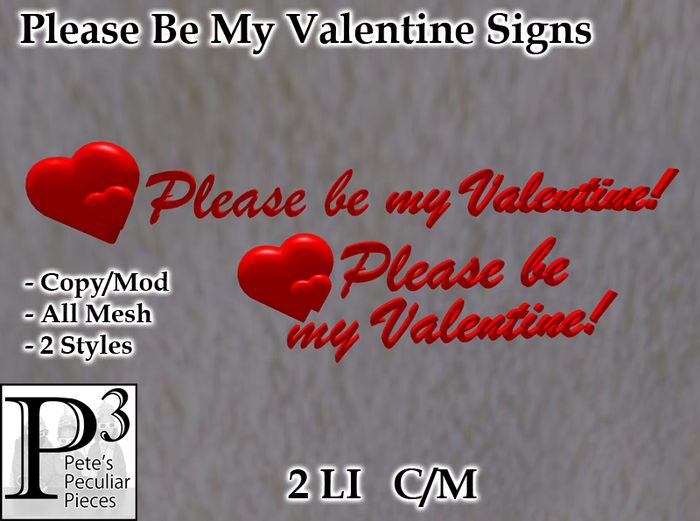 [P3] - Please Be My Valentine Signs
