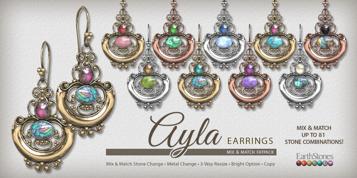 EarthStones Ayla Earrings ~ Fatpack