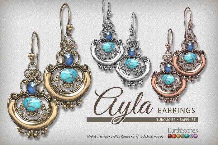 EarthStones Ayla Earrings ~ Turquoise