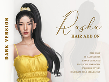 [NR] RASHA HAIR ADD ON - DARK VERSION