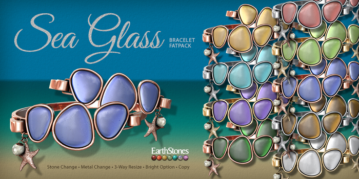EarthStones Sea Glass Bracelet ~ Fatpack